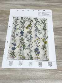 8026-680-4 80精紡細布奇蹟波條紋花[布料] HOKKOH北高 更多照片
