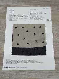 ON43697NA 麻仿丹寧布刺繡4吋（自然色）[布料] 小原屋纖維 更多照片