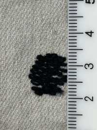ON43698NA 麻仿丹寧布刺繡4寸圓點（自然色）[布料] 小原屋纖維 更多照片