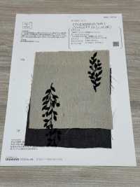ON43699NA 麻牛仔丹寧布仿刺繡4吋收成（自然色）[布料] 小原屋纖維 更多照片