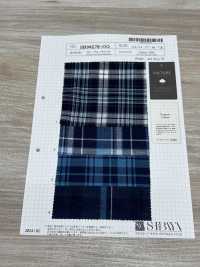 SB94278-OG 40/- 藍色格紋[布料] 柴屋 更多照片
