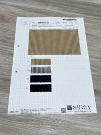 SB4H2031 有機 C/ECOPET 迷你格紋水洗加工[布料] 柴屋 更多照片