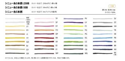 シニュー糸5本撚-250B 腱線 5股捻 250B