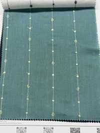 8026-855-1 精紡細布刺繡條紋小花[布料] HOKKOH北高 更多照片
