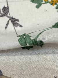 28110 麻坯布，帶有植物花卉圖案和 Angel Soft 加工[布料] SUNWELL三維爾 更多照片