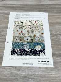 28113 60線精紡細佈水彩花卉印花[布料] SUNWELL三維爾 更多照片