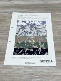 28103 60線精紡細佈單色水彩花卉印花[布料] SUNWELL三維爾 更多照片