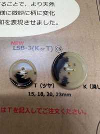 LSB3 乳白色動物角四孔樹脂紐扣[羈扣] Osaka Plastic Industries（DAIYA BUTTON） 更多照片