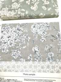 KP9073-DR 手繪花卉印花精紡細布（對折）[布料] Cosmo Textile 更多照片