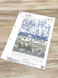 KP9073-DR 手繪花卉印花精紡細布（對折）[布料] Cosmo Textile 更多照片