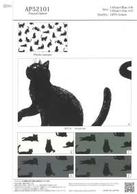 AP52101-DR 黑貓牛津（對折）[布料] Cosmo Textile 更多照片