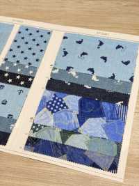 AP25501-DR 丹寧布風格雙層紗布（對折）[布料] Cosmo Textile 更多照片