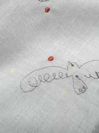 1026-647-1 60精紡細布刺繡鳥[布料] HOKKOH北高 更多照片