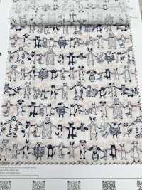 1026-625-10 60隻精紡細布牽手的動物[布料] HOKKOH北高 更多照片