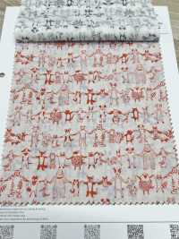 1026-625-10 60隻精紡細布牽手的動物[布料] HOKKOH北高 更多照片