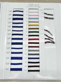 R-204M 光澤圓繩子8股色織[緞帶、帶、繩子] RIVER 更多照片