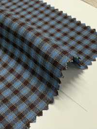 3SG042 再生聚酯聚酯纖維格紋[布料] CHAMBRAY 更多照片