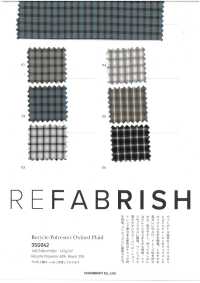 3SG042 再生聚酯聚酯纖維格紋[布料] CHAMBRAY 更多照片