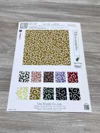 KKP3338-D-KARAKUSA Futako 絲縐阿拉伯式花紋圖案[布料] 小紋工房(宇仁纖維) 更多照片