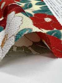 KKP2338-D-MODANTBK 二子絲縐現代山茶花[布料] 小紋工房(宇仁纖維) 更多照片