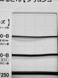 SW-100B 1毫米矽膠塗層繩子[緞帶、帶、繩子] Cordon 更多照片