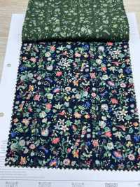 4026-1755-2 21W燈芯絨花朵和鳥類[布料] HOKKOH北高 更多照片