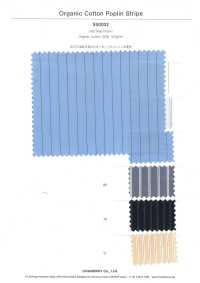 5SG032 有機棉府綢條紋[布料] CHAMBRAY 更多照片