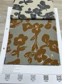 7026-1210-1 30維也納拉法蘭絨手繪花卉圖案[布料] HOKKOH北高 更多照片