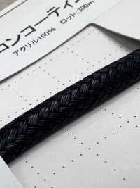 66SCR 矽膠塗層繩子V 型圓繩（帶芯）6.0mm[緞帶、帶、繩子] Cordon 更多照片