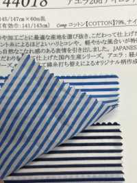 44018 Aera 20d 尼龍/60 單線精紡細布橫條紋 GS水洗加工[布料] SUNWELL 三維爾 更多照片