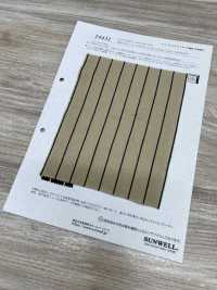 14431 20支線棉/絲質混紡滾邊條紋山核桃條紋[布料] SUNWELL 三維爾 更多照片