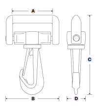 LN-R YKK LN-R 卡箍 20mm-50mm[扣和鉤子] YKK拉鍊 更多照片