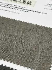 HK7071BW 武藏野墨染棉麻牛津牛津，黑色染色，OW[布料] 古山 更多照片