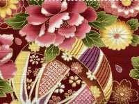 AP62902 彩色圖案燙金緞面（圓捲）[布料] Cosmo Textile 更多照片