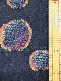 FY1589-IDC20CUT 彩色波點提花牛仔丹寧布[布料] DUCK TEXTILE 更多照片