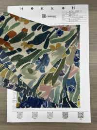 8026-1790-2 麻坯布藝術植物印花[布料] HOKKOH北高 更多照片