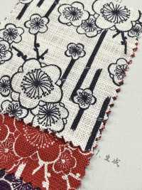 B88333Z 不均勻線布，靛藍古董布，半折疊[布料] VANCET 更多照片