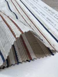 KYC667-55-1 棉、人造絲、亞麻多臂提花多條紋圖案[布料] 小紋工房(宇仁纖維) 更多照片