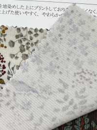 19187 燈芯絨襯衫，飾有鳥和花圖案[布料] SUNWELL 三維爾 更多照片