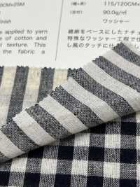 59992 C/L Netty粗結白色格紋條紋[布料] VANCET 更多照片