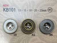 KB101 復古風格的金屬紐扣，帶有邊框。[羈扣] DAIYA BUTTON 更多照片
