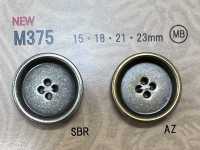 M375 復古風格的金屬紐扣，帶有邊框。[羈扣] DAIYA BUTTON 更多照片