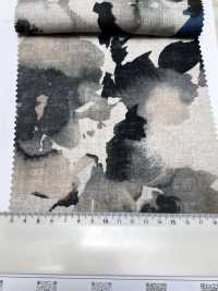 7027-720-1 100%麻坯布水彩大花[布料] HOKKOH北高 更多照片