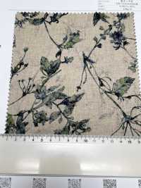 4027-790-2 麻坯布，帶有陰影觸感花卉圖案[布料] HOKKOH北高 更多照片