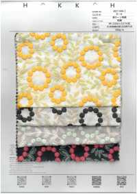 4027-848-1 精紡細布刺繡絨球蕾絲[布料] HOKKOH北高 更多照片