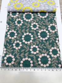 4027-848-1 精紡細布刺繡絨球蕾絲[布料] HOKKOH北高 更多照片