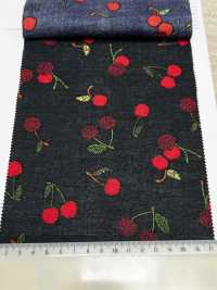 7027-616-2 60精紡細布 9088 刺繡櫻桃[布料] HOKKOH北高 更多照片