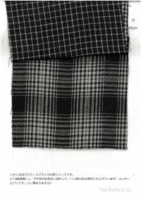 7777 深色格紋斜紋亞麻布[布料] FINE TEXTILE 更多照片