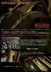 10-N-CO-CH WALDES® 復古拉鍊 白銅 10尺寸 棉帶 鏈條 更多照片