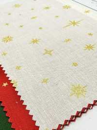 AP65802 聖誕快樂 金色 印花坯布（卷裝）[布料] Cosmo Textile 更多照片